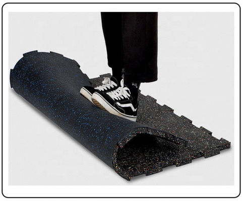85% SBR Granules 15%EPDM Granules Gym Flooring Interlocking Rubber Mat для спорта