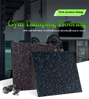 85% SBR Granules 15%EPDM Granules Gym Flooring Interlocking Rubber Mat для спорта